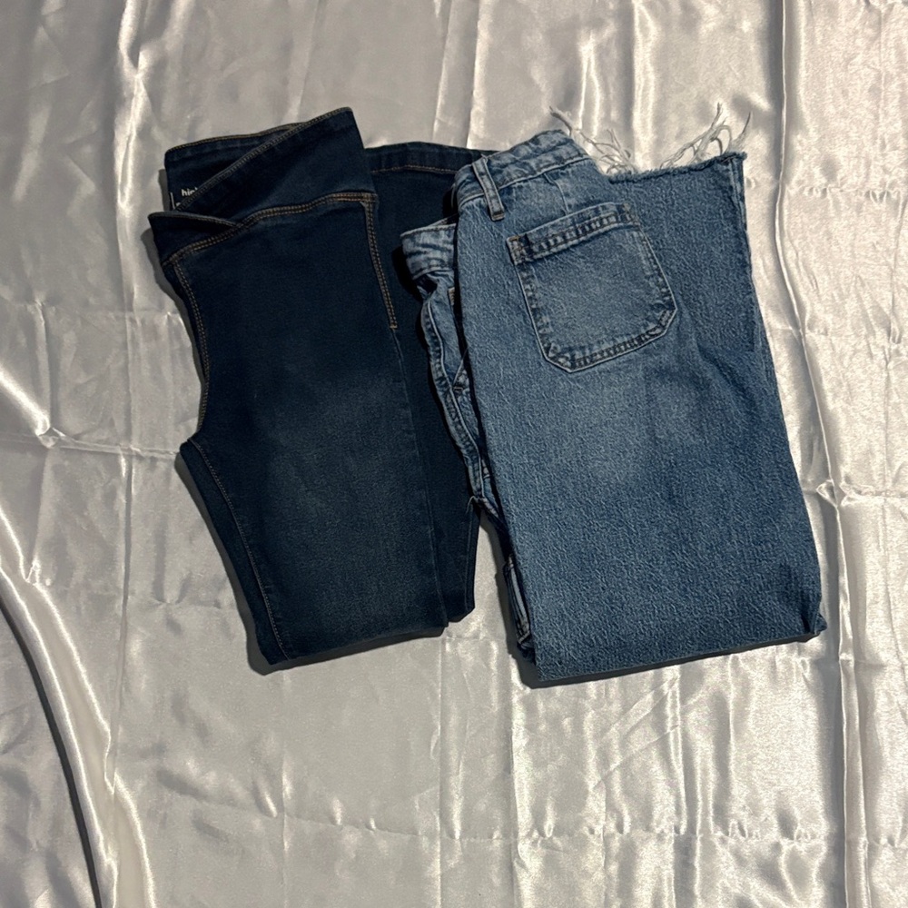 Kids Denim Jeans Set - Blue and Dark Blue